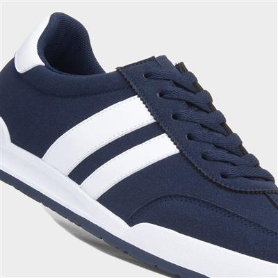 Mens Navy Lace Up Trainers