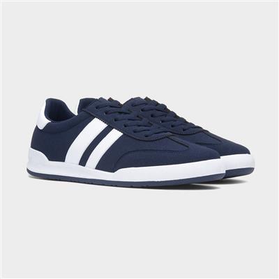 Mens Navy Lace Up Trainers