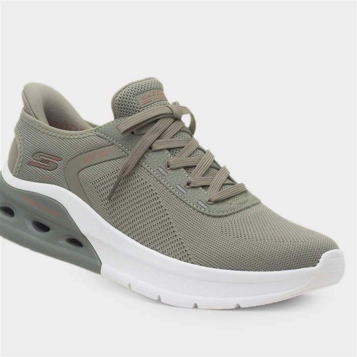 Slip Ins Bobs Mens Olive Vegan Trainer