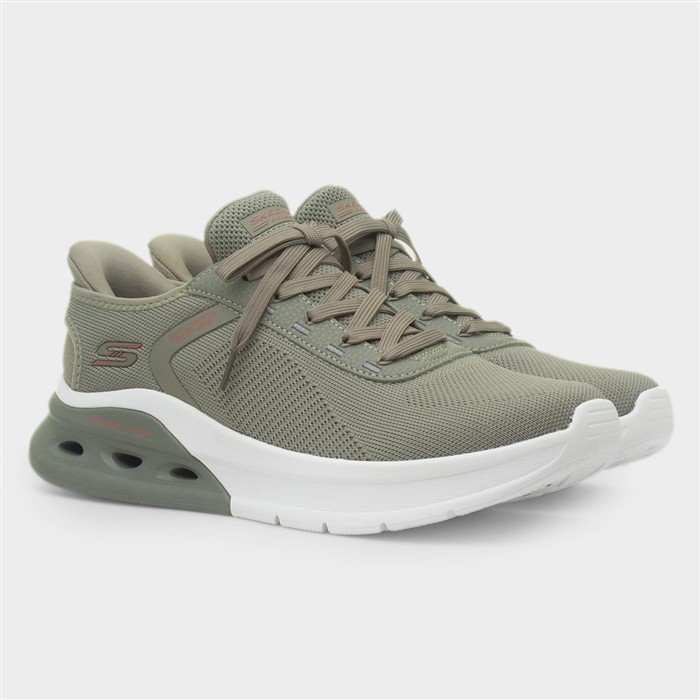 Slip Ins Bobs Mens Olive Vegan Trainer