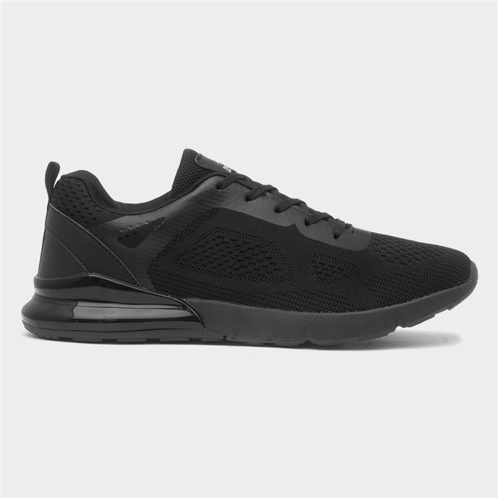 Magnitude Mens Black Lace Up Trainer