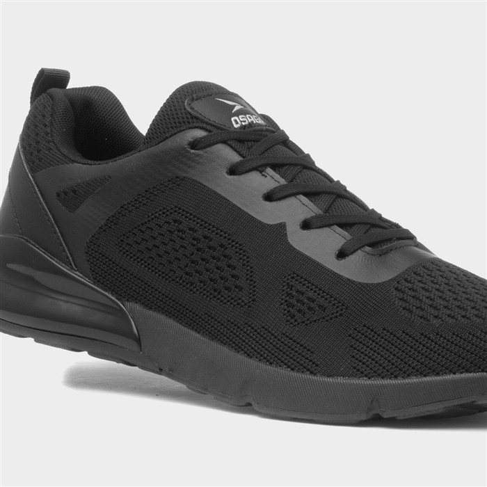 Magnitude Mens Black Lace Up Trainer