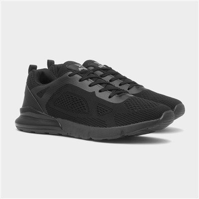 Magnitude Mens Black Lace Up Trainer