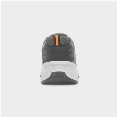 Mens Grey Chunky Lace Up Trainer