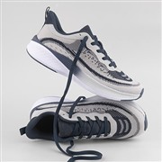 Osaga Peak Mens Grey & Navy Knitted Trainer (Click For Details)