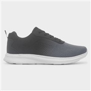 XL Mens Grey & Black Fade Knitted Lace Up Trainer (Click For Details)