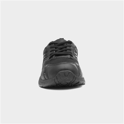 Mens Black Lace Up Trainer