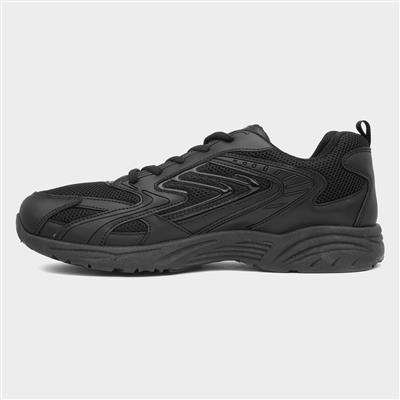 Mens Black Lace Up Trainer