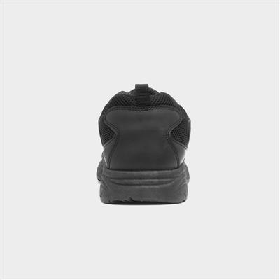 Mens Black Lace Up Trainer