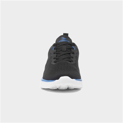 Proton Mens Black Knitted Trainer