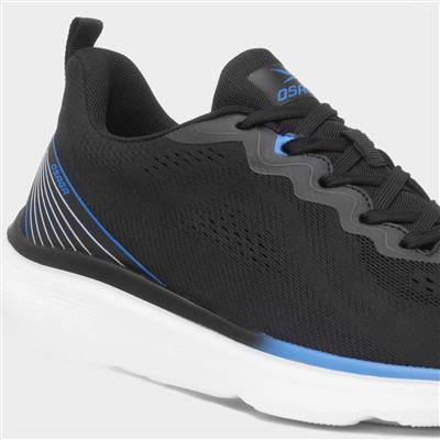 Proton Mens Black Knitted Trainer