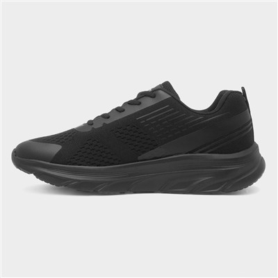 Velocity Mens Black Lace Up Trainer