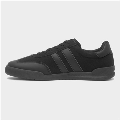 Men's Black Lace Up Trainer