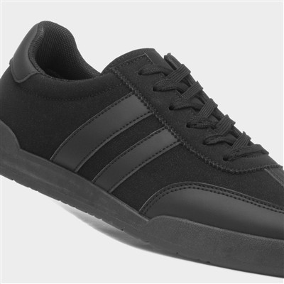 Men's Black Lace Up Trainer