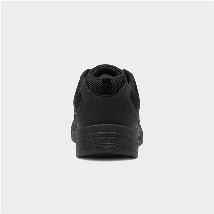 Mens Black Lace Up Chunky Trainer