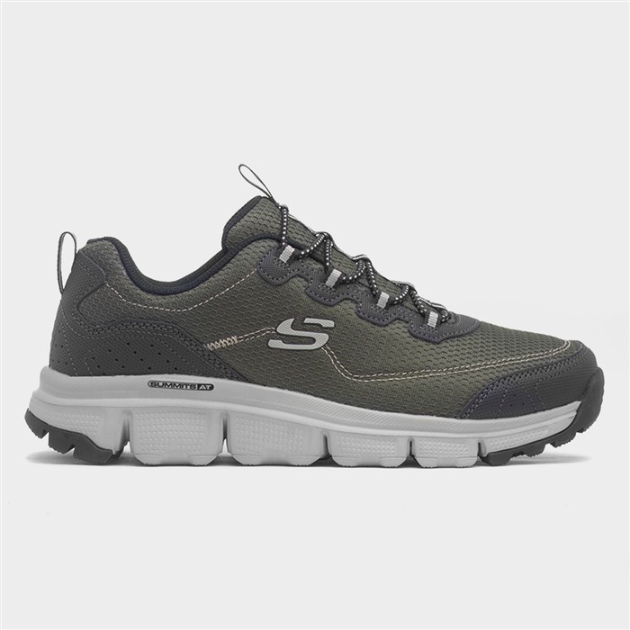 Summits AT Mens Olive Bungee Lace Trainer