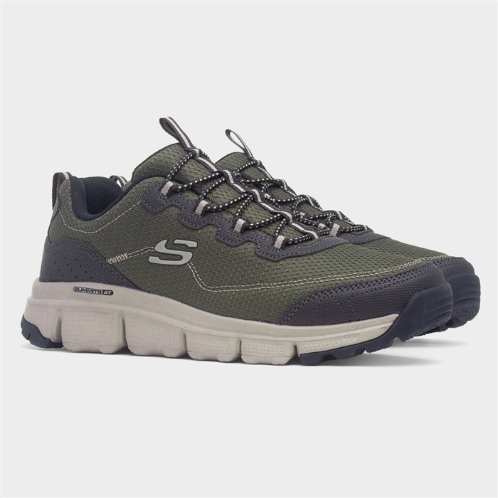 Summits AT Mens Olive Bungee Lace Trainer