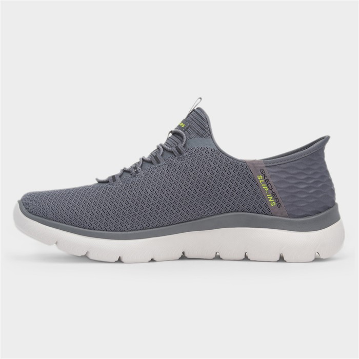 Slip Ins Mens Charcoal Wide Fit Trainer