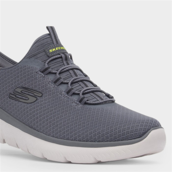 Slip Ins Mens Charcoal Wide Fit Trainer