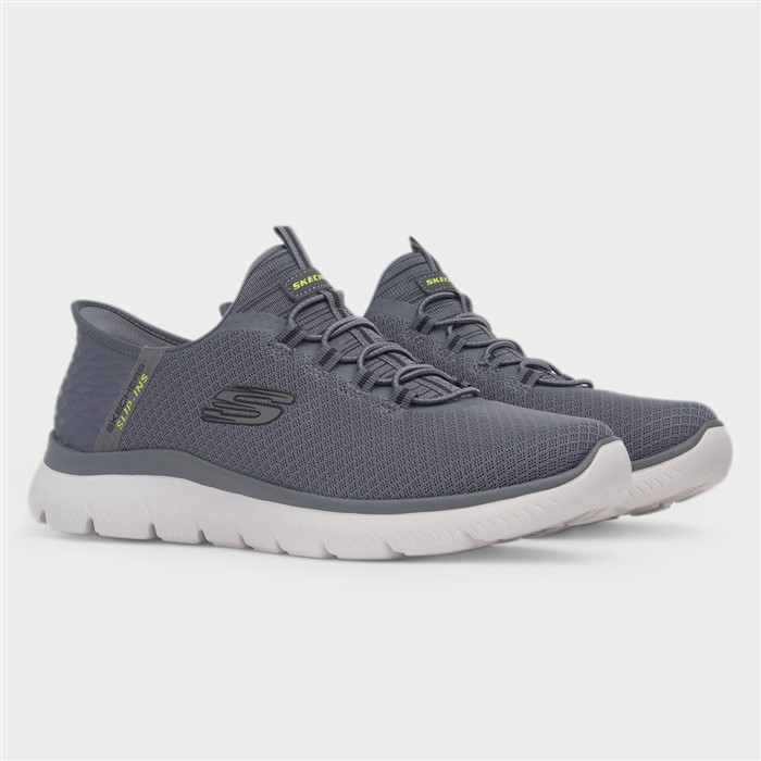 Slip Ins Mens Charcoal Wide Fit Trainer