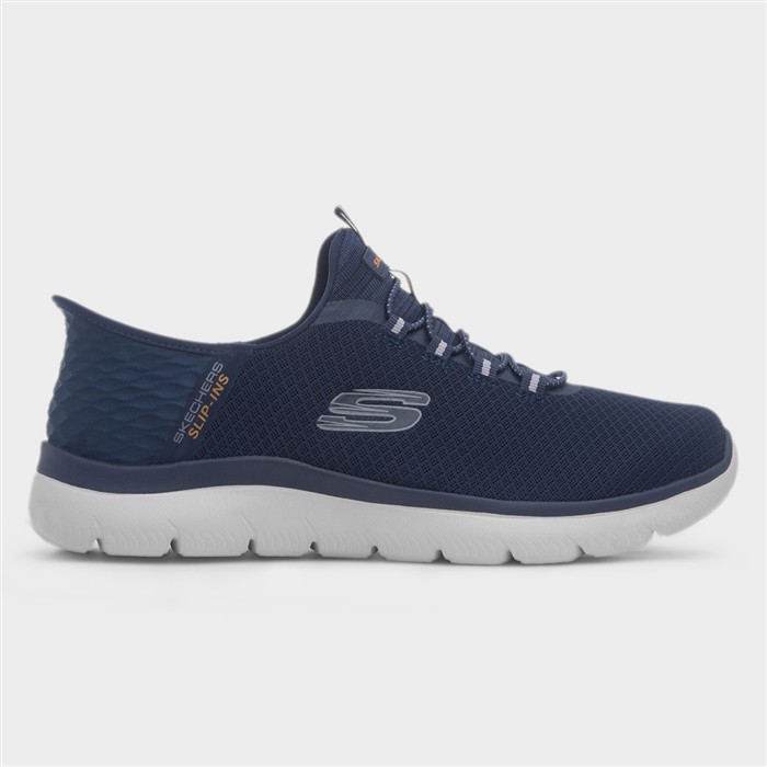 Slip Ins Mens Navy Wide Fit Trainer