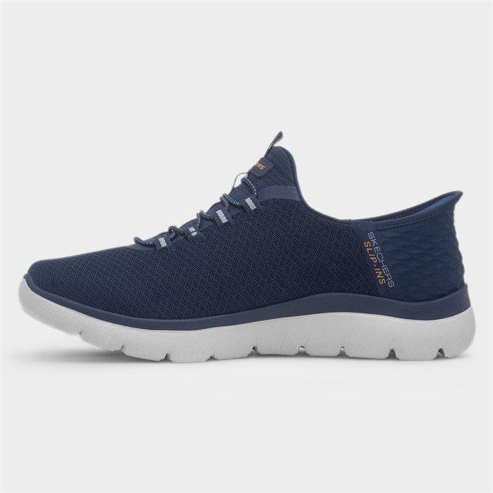 Slip Ins Mens Navy Wide Fit Trainer