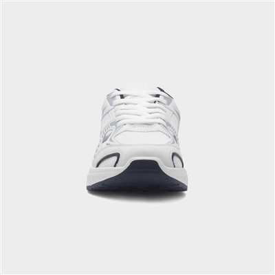 Mens White Lace Up Trainer