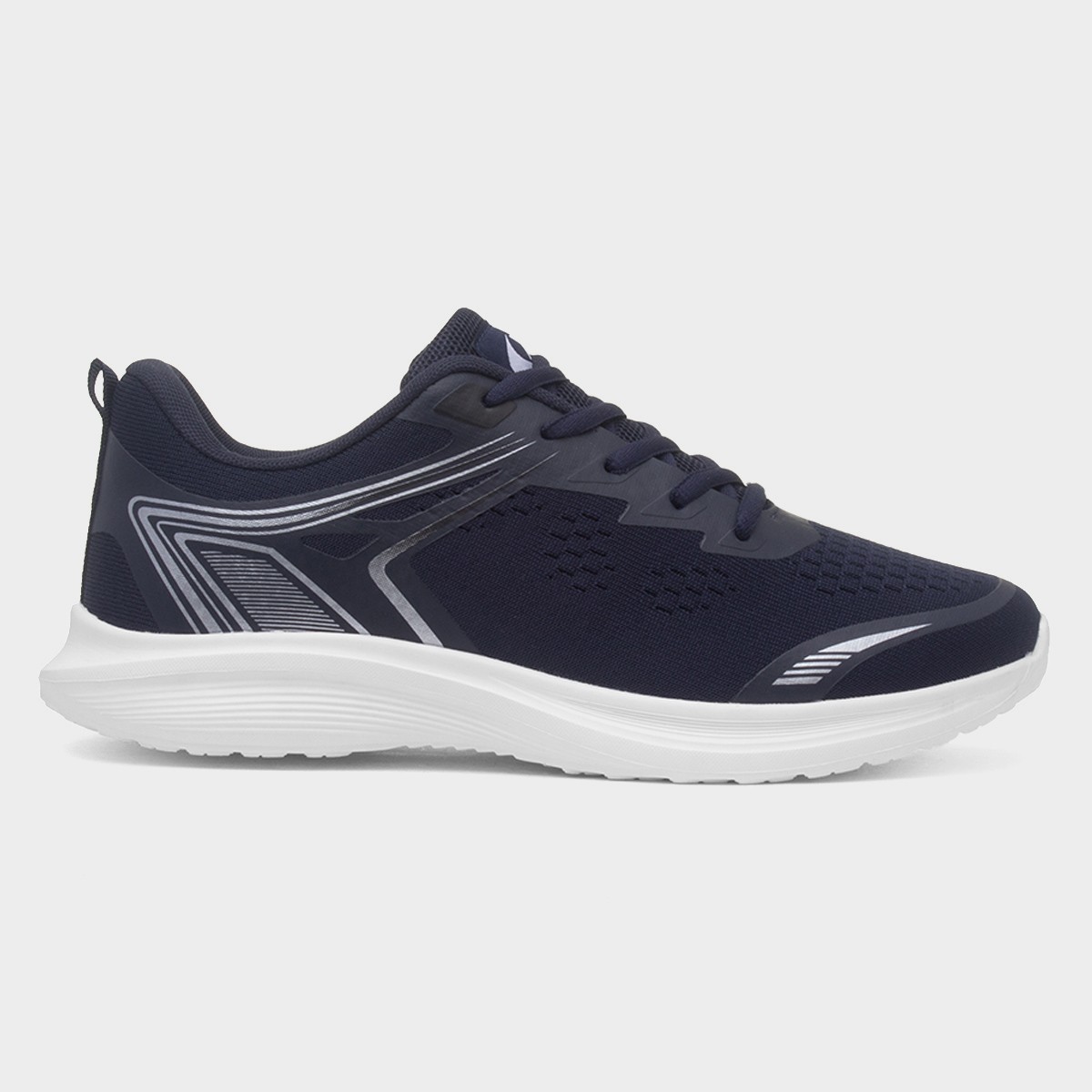 Mens Navy Lace-Up Trainer