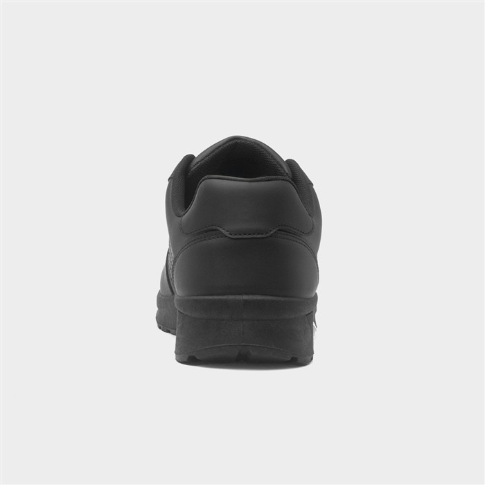Mens Black Lace-Up Trainer