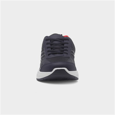 Mens Navy Lace Up Trainer