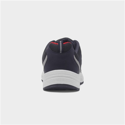 Mens Navy Lace Up Trainer