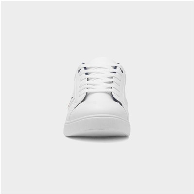 Mens White Lace-Up Trainer
