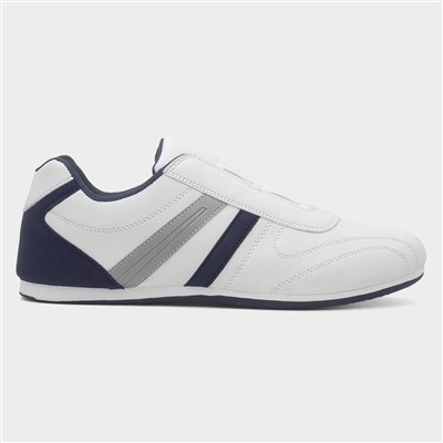 Garda Mens White Slip On Trainer