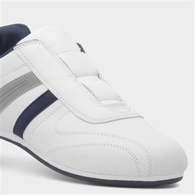 Garda Mens White Slip On Trainer