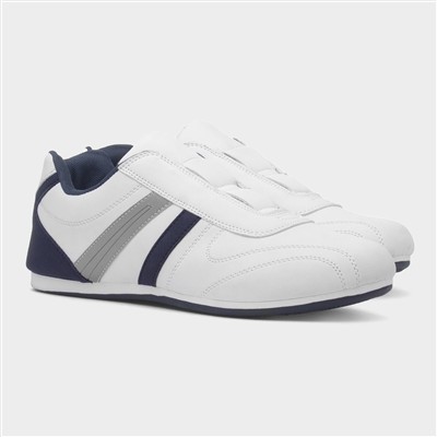 Garda Mens White Slip On Trainer