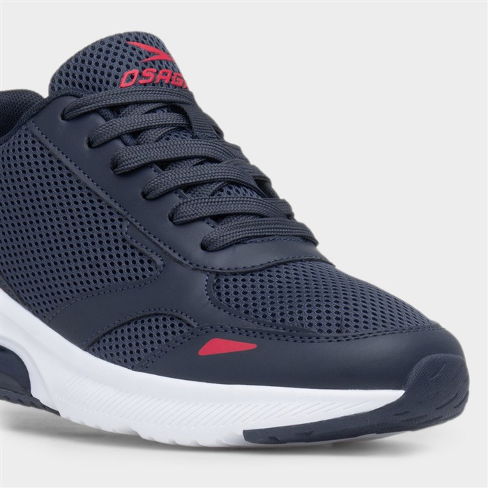Triton Mens Navy Lace Up Trainer