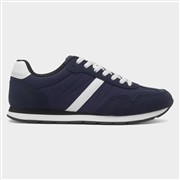 XL Mens Navy & White Stripe Lace Up Trainer (Click For Details)