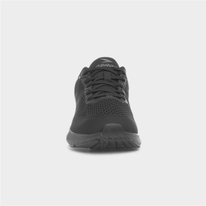Universe Mens Black Lace Up Knitted Trainer