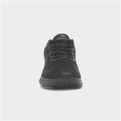 Universe Mens Black Lace Up Knitted Trainer