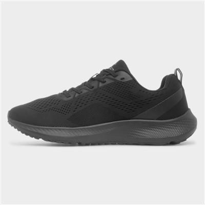 Universe Mens Black Lace Up Knitted Trainer