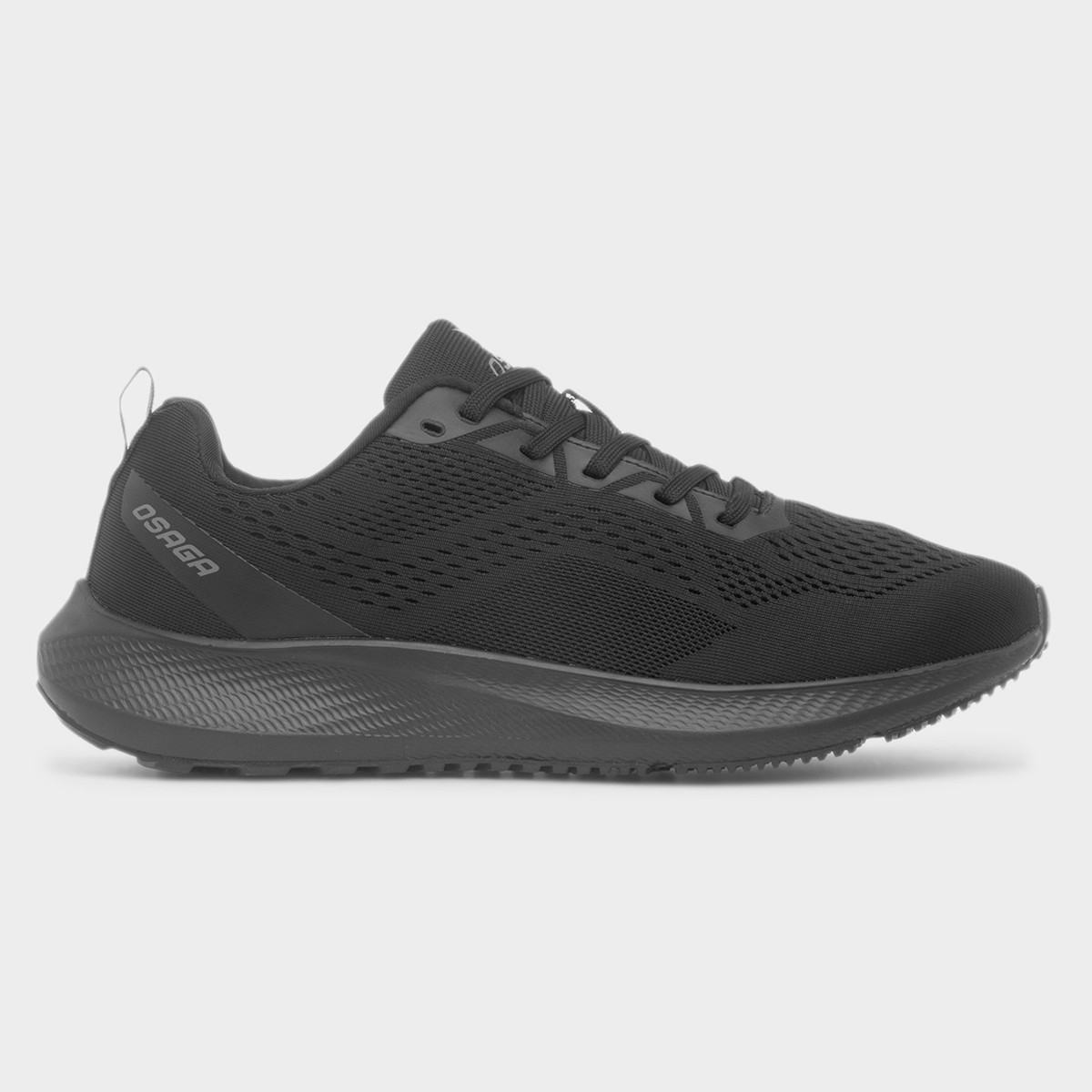 Universe Mens Black Lace Up Knitted Trainer