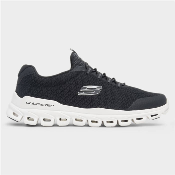 Glide Step Sylo Mens Black Mesh Trainer