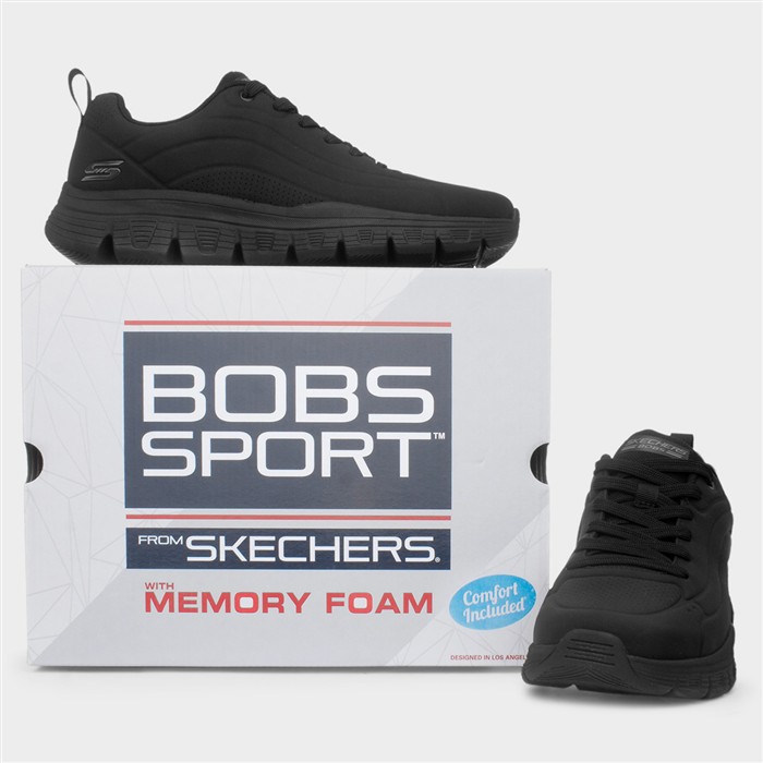 Bobs B Lite Mens Black Lace Up Trainer