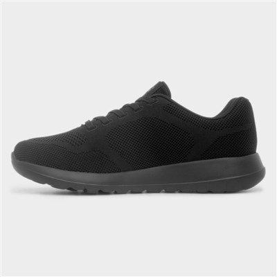 Mens Black Lace Up Trainer