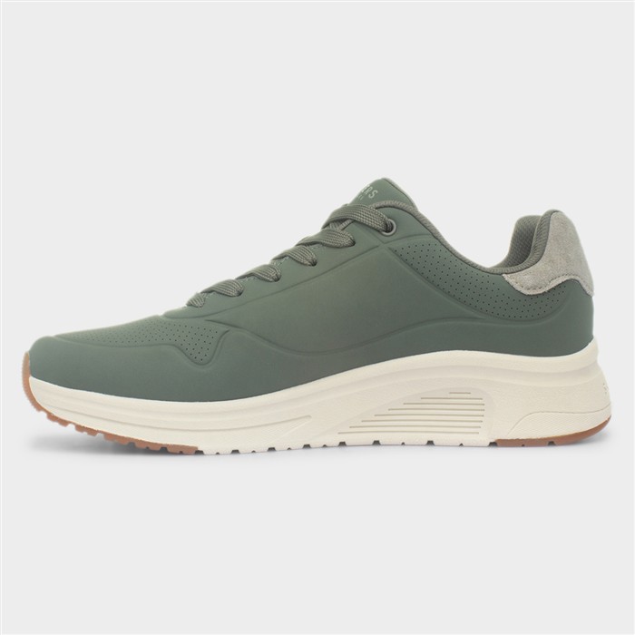 Uno Lite Mens Olive Lace Up Trainer