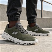 Skechers Mens Olive Glide-Step Vegan Trainer (Click For Details)