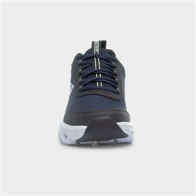 Glide Step Sole Mens Navy Lace Up Trainer
