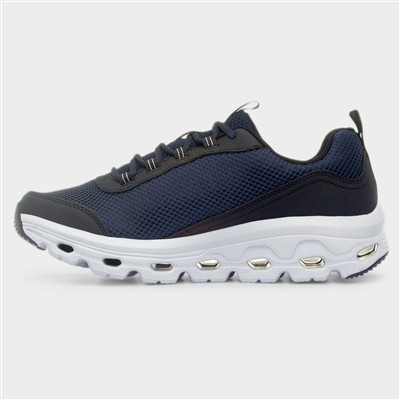 Glide Step Sole Mens Navy Lace Up Trainer
