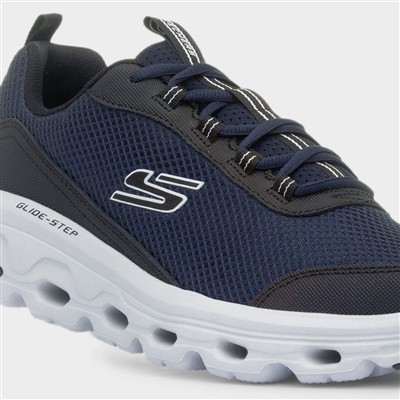 Glide Step Sole Mens Navy Lace Up Trainer