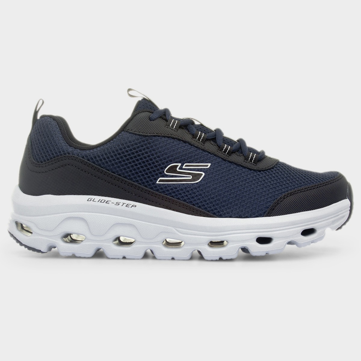 Glide Step Sole Mens Navy Lace Up Trainer